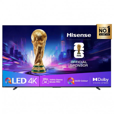 "254cm/100"" (3840x2160) Hisense 100E7Q PRO 16:9 QLED 144Hz 4x HDMI 2x USB WLAN Subwoofer Dolby Atmo