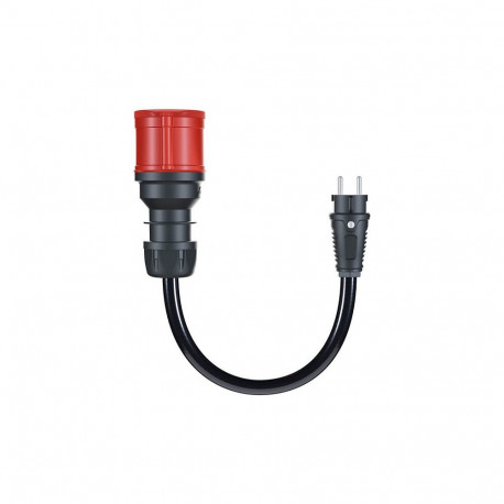 "go-e Adapter fr Gemini flex 22 kW, CEE rot Drehstrom 32A > Haushaltssteckdose (schwarz, 30cm)"