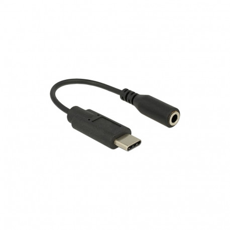 "DeLock USB-C > Klinkenbuchse 14cm Adapter Schwarz"