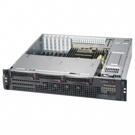 "2HE Supermicro SC825M BTQC-R802LPB - Rack-Montage - 2U - verbessertes - erweitertes ATX"