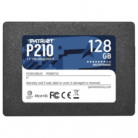 "2,"" Patriot P210 128 GB (schwarz, SATA 6 Gb/s, 2,5"")"