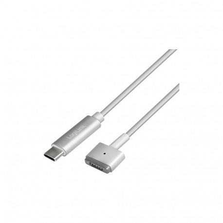"Logilink USB-C Ladekabel zu Apple Mag Safe 2charg. 1,8m,silb"
