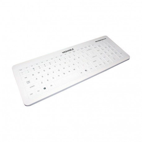 MAN&MACHINE Very Cool Flat DE valge hügieeniline klaviatuur, 104 klahvi