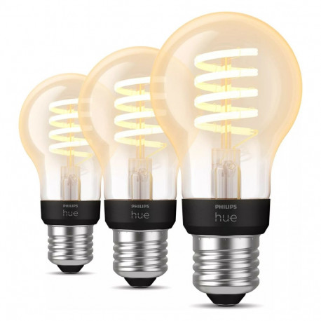 "Philips Hue White Ambiance E27 Filament 3erPack"