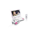 "LENCO DVP-910 9"" DVD-Player + USB & KfZ-Halterung. pink/wei"