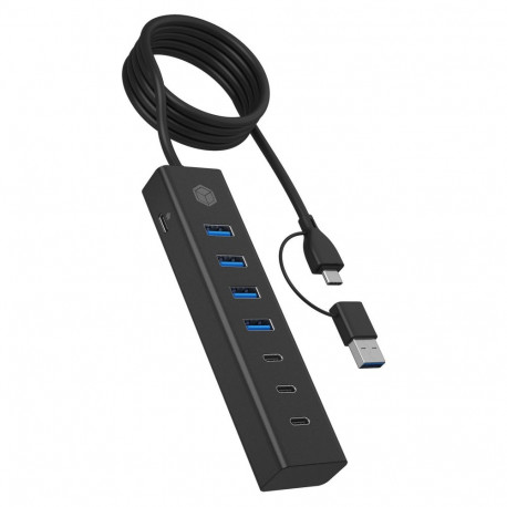 ICY BOX IB-HUB1737-C3 USB-C/USB-A 3.2 7-pordiline jaotur 4xUSB-A; 3xUSB-C
