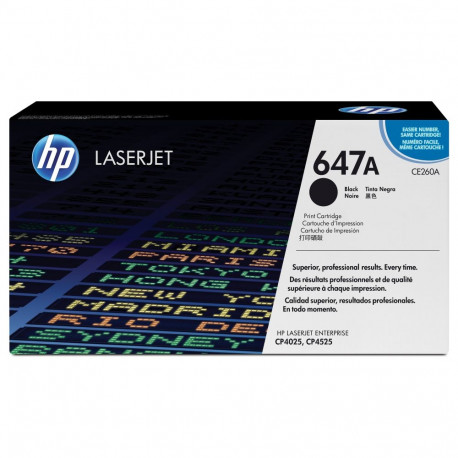 HP 647A originaal Color LaserJet must toonerikassett CE260A standardne maht 8500 lehekülge 1 tk