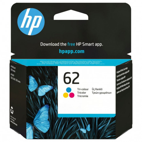 HP 62 originaal tindikassett C2P06AE uus kolmevärviline standardmaht 1 pakk
