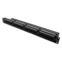 "DIGITUS Patchpanel 1HE 24-Port Cat5e ungeschirmt schwarz"