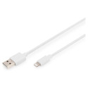 Digitus Apple Lightning - USB A andmekaabel MFI 1m valge