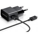 Samsung зарядка microUSB 2A, чёрная