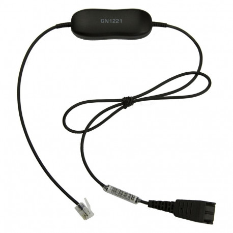 "Jabra Smart Cord QD to RJ9 straight 0.8 meters with 8-position switch configurator for STD Variants