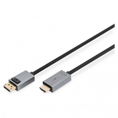 DIGITUS DisplayPort adapterkaabel, DP - HDMI tüüp A 3m