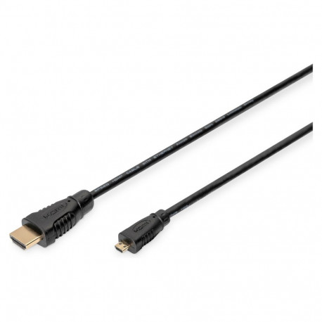 DIGITUS HDMI High Speed Ethernetiga ühenduskaabel, 1m, must