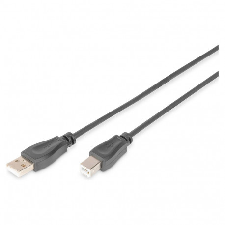 "DIGITUS USB 2.0 Anschlusskabel, USB A auf USB-B, 3,0m sw"