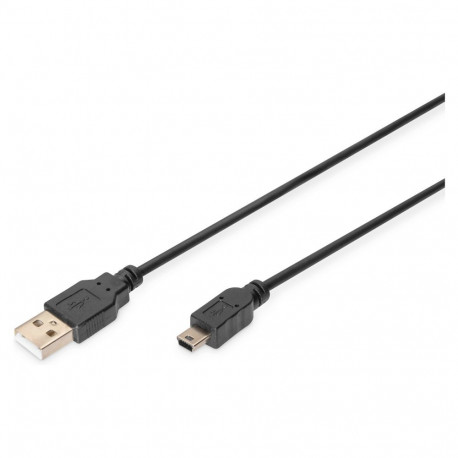 "DIGITUS USB 2.0 Anschlusskabel Typ A -mini B St/St 1.0m, sw"