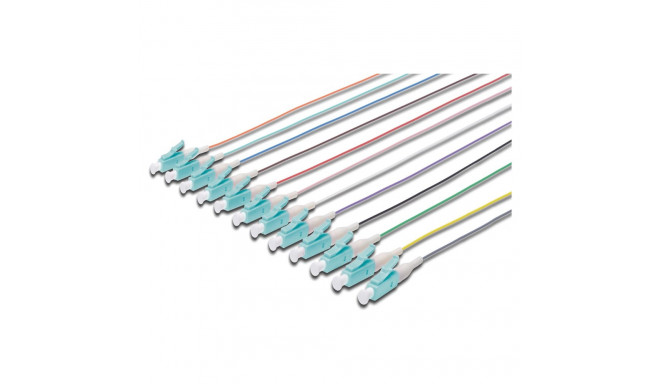 DIGITUS LWL pigtailid LC simplex OM3 12 tk 2.00m