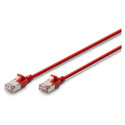 "DIGITUS Patchkabel CAT 6A F/FTP Slim 0,30m rot"