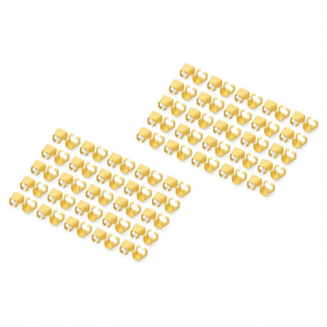 "DIGITUS Farbclips für Patchkabel RJ45 100 Stück gelb"