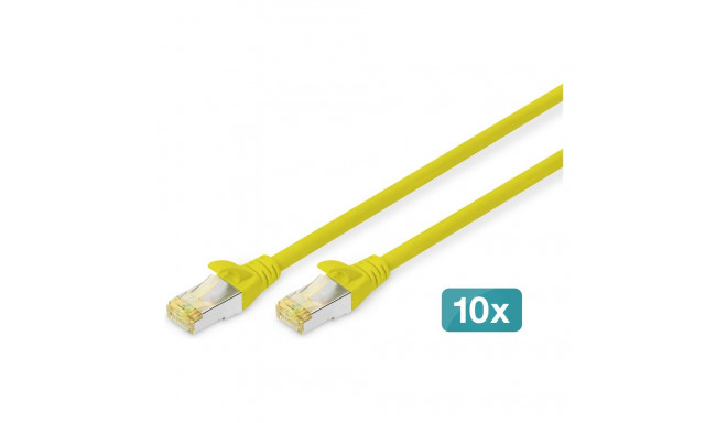 "DIGITUS CAT 6A S/FTP Patchkabel, 10 Stück, 2m, gelb"