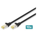"DIGITUS CAT 6A S/FTP Patchkabel, 10 Stück, 3m, schwarz"