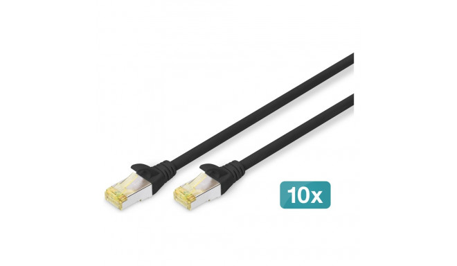 "DIGITUS CAT 6A S/FTP Patchkabel, 10 Stück, 3m, schwarz"