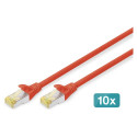 "DIGITUS CAT 6A S/FTP Patchkabel, 10 Stück, 1m, rot"