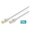 "DIGITUS CAT 6A S/FTP Patchkabel, 10 Stück, 1m, grau"