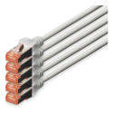 "DIGITUS CAT 6 S/FTP Patchkabel, 5 Stück, 10m, grau"