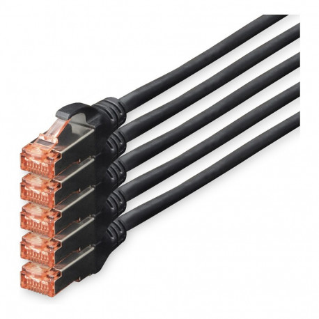 "DIGITUS CAT 6 S/FTP Patchkabel, 5 Stück, 10m, schwarz"