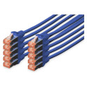 "DIGITUS CAT 6 S/FTP Patchkabel, 10 Stück, 3m, blau"