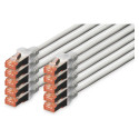 "DIGITUS CAT 6 S/FTP Patchkabel, 10 Stück, 1m, grau"