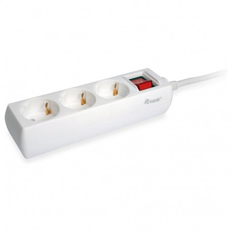 "Equip Steckdosenleiste 3-fach Schuko 1.5m Kabel mit Schalter"