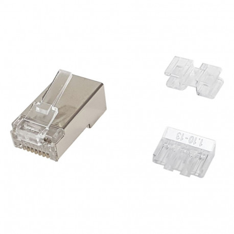 Equip Cat.6A RJ45 varjestatud pistik, 100 tk