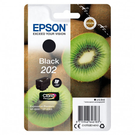 "Epson Tinte 202 C13T02E14010 Schwarz bis zu 250 Seiten"