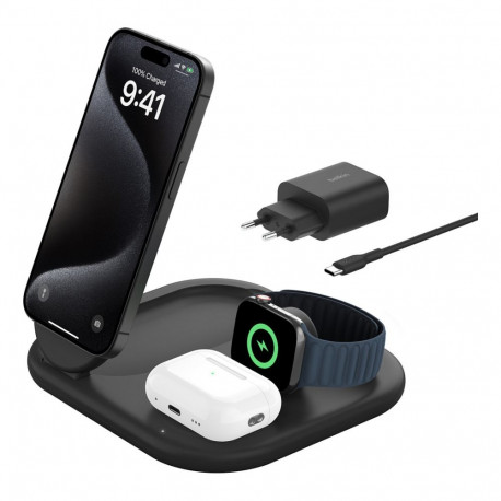 "Belkin Wireless BOOST CHARGE Qi2 3-in-1 Ladest. 15W schwarz"