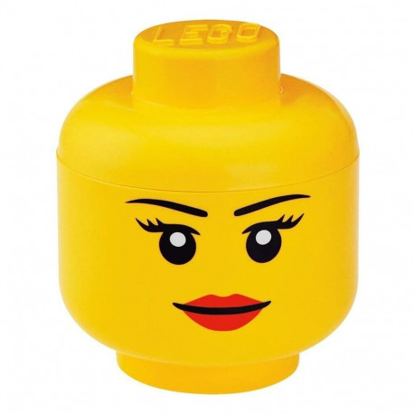 LEGO Iconic Storage Head "Girl" (gelb, Größe L, Weiblich)