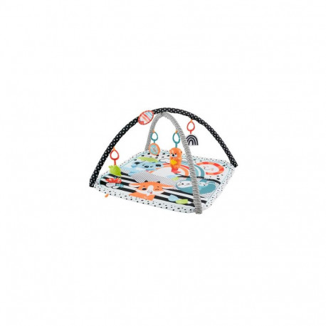 Fisher-Price 3-in-1 Music Glow & Grow Gym, Baby Playmat with Lights & Newborn Sensory Toys