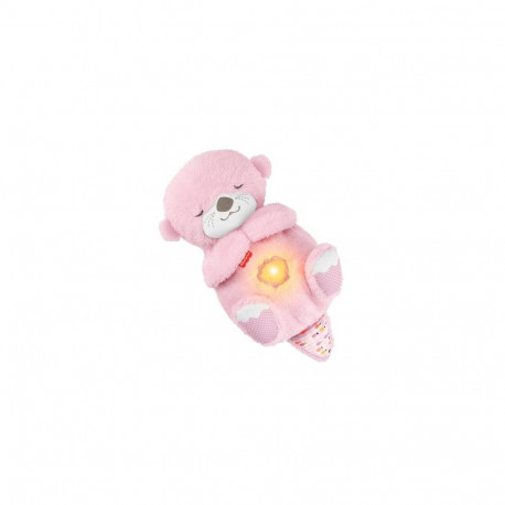 Fisher-Price Soothe 'n Snuggle Otter, Pink Plush Baby Toy, Sound Machine with Breathing Motion