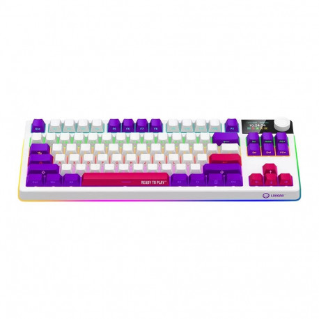 Mänguriklaviatuur Lorgar KBP70TKLW Wireless TKL mech RGB, valge