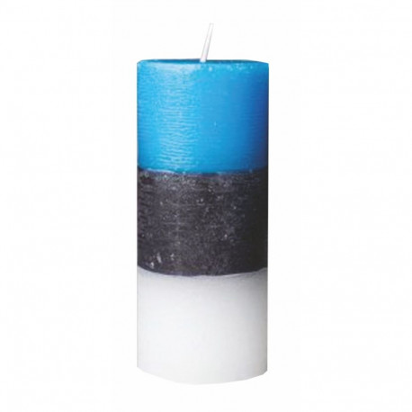 Küünal RUSTIC silinder  sini-must-valge 60x140mm