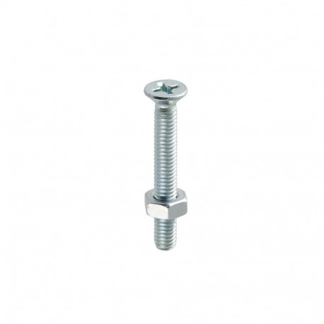 MACHINE SCREW M 4X10 ZINC DIN963/16PCS