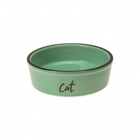 CERAMIC CAT BOWL KARLIE 250ML GREEN