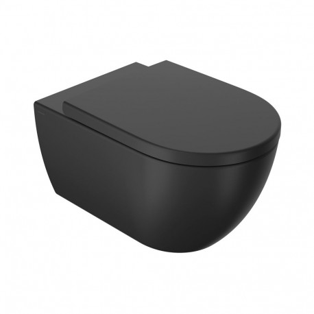 TOILET ARC WALL HUNG BLACK MATT