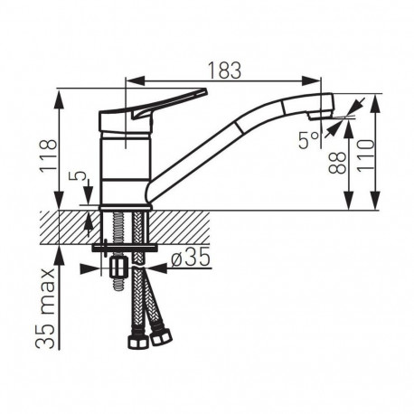 FAUCET WASHBASIN FERRO DECO BDC2A CHR
