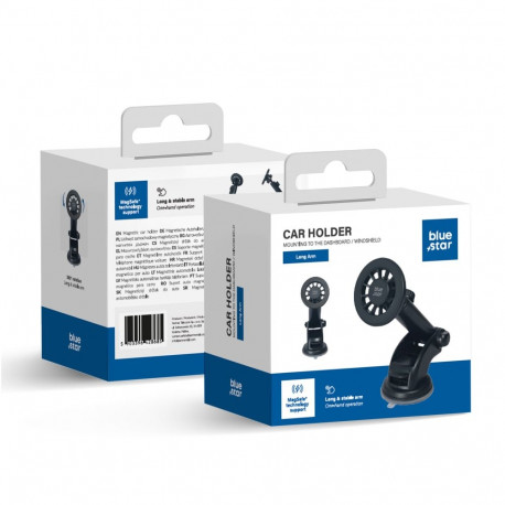 Blue Star Long Arm car holder for windshield (18 - 23cm) compatible with MagSafe black car holder fo