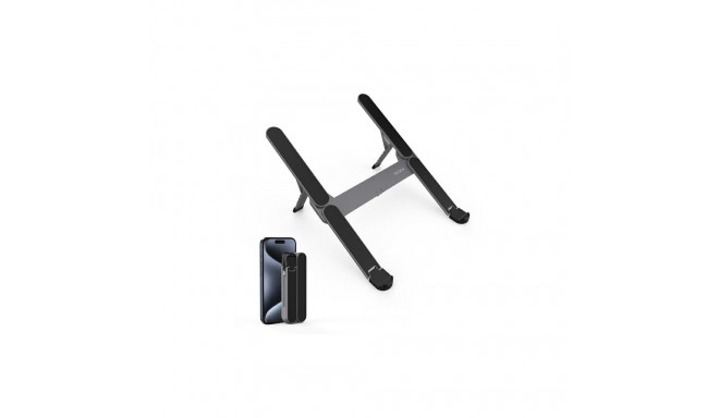 Foldable compact mini Laptop stand grey