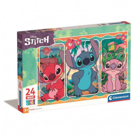 Puzzle 24 Maxi Super Color DISNEY STITCH Clementoni 24029