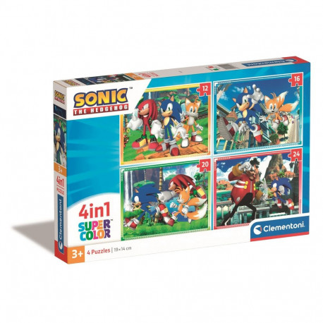 Puzzle 4w1 Super Color SONIC Clementoni 21522