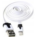 Omega kaabel USB - Lightning lame, valge (41822)
